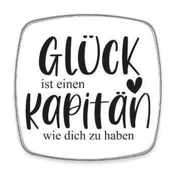 Kapitän Fußball Sport Fußballspieler Geschenk - Viereckiger Kühlschrankmagnet - Weiß - Vorne