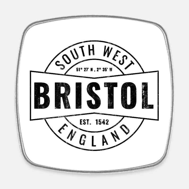 Emblème vintage du sud-ouest de Bristol - Magnet carré - blanc