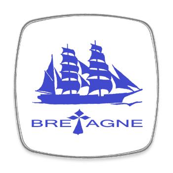 VOILIER BRETAGNE création Louis RUNEMBERG © Adagp - Magnet carré - blanc - Devant