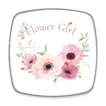 flower girl flowers romantic daughter girlfriend lol - Square fridge magnet - white - Front