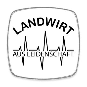 Landwirt aus Leidenschaft Bauer Puls Herzschlag - Viereckiger Kühlschrankmagnet - Weiß - Vorne