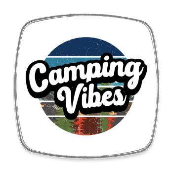 Ambiance de camping - Magnet carré - blanc - Devant