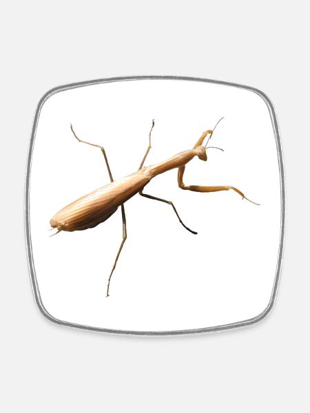 Mantis - Square fridge magnet - white