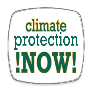 climate-protection-!NOW! - Viereckiger Kühlschrankmagnet - Weiß - Vorne