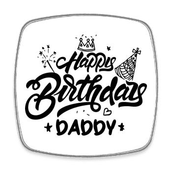 Herzlichen Glückwunsch zum Geburtstag Papa - Viereckiger Kühlschrankmagnet - Weiß - Vorne