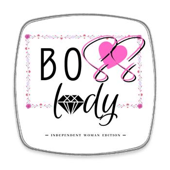 Lady Boss - Square fridge magnet - white - Front