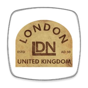 Vintage London Emblem - Viereckiger Kühlschrankmagnet - Weiß - Vorne