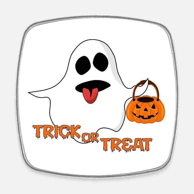 Spirit Trick or Treat - Square fridge magnet - white