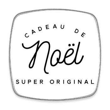 Cadeau de Noël super original  - Magnet carré - blanc - Devant