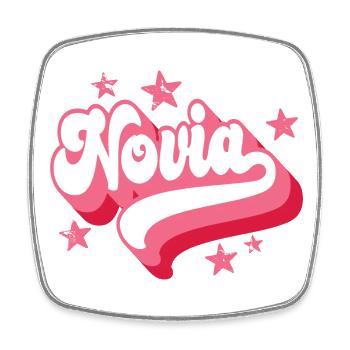 Novia Girlfriend Engagement Bridal Shower Wedding - Square fridge magnet - white - Front