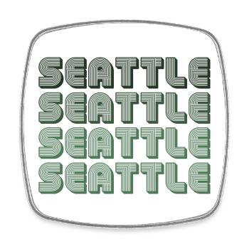 Motif de blocs de Seattle - Magnet carré - blanc - Devant