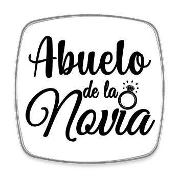 Abuelo de la Novia Bride's Grandpa Wedding Gift - Square fridge magnet - white - Front