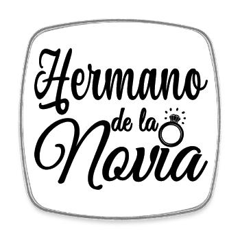 Hermano de la Novia Bride's Brother Wedding Gift - Square fridge magnet - white - Front