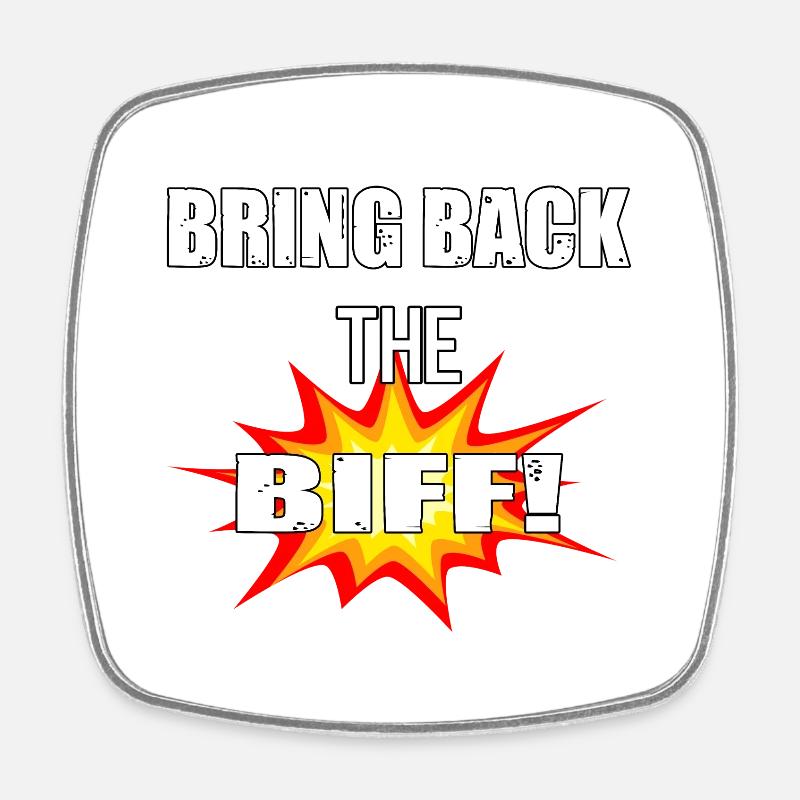 Rugby Biff - Square fridge magnet - white
