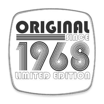 1968 Vintage Retro vintage cadeau d’anniversaire - Magnet carré - blanc - Devant