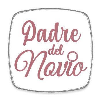 Padre del Novio Groom's Father Wedding Gift - Square fridge magnet - white - Front