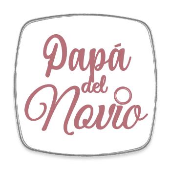 Papa del Novio Bräutigam Vater Hochzeitsgeschenk - Viereckiger Kühlschrankmagnet - Weiß - Vorne