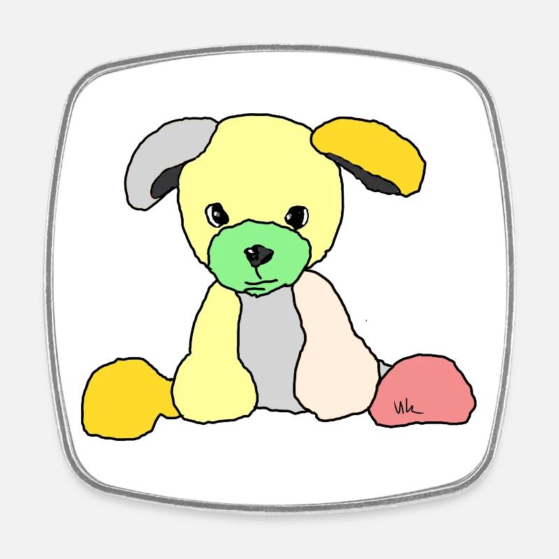 Bande dessinée pour chiens - Magnet carré - blanc