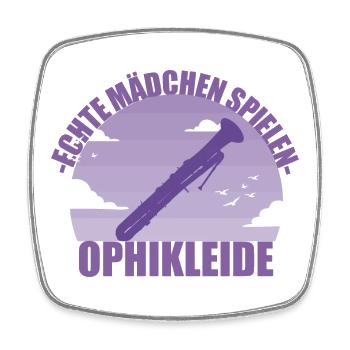 Ophikleide Musikerin Instrument Mädchen Geschenk - Viereckiger Kühlschrankmagnet - Weiß - Vorne