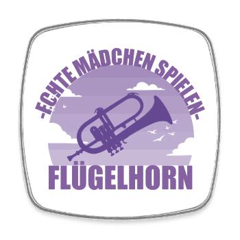 Flügelhorn Musikerin Instrument Mädchen Geschenk - Viereckiger Kühlschrankmagnet - Weiß - Vorne