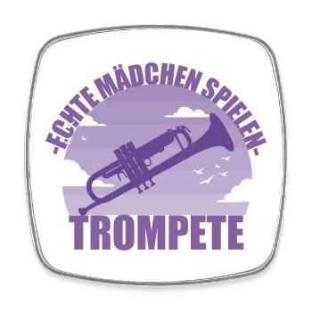 Trompete Musikerin Instrument Mädchen Geschenk - Viereckiger Kühlschrankmagnet - Weiß - Vorne