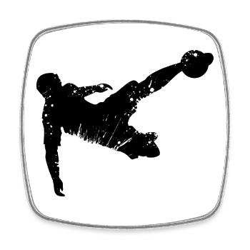 Footballer - Square fridge magnet - white - Front
