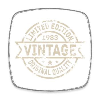 1983 Geboren Geburtstag Geburtsjahr Vintage - Viereckiger Kühlschrankmagnet - Weiß - Vorne