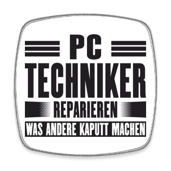 Service Technician Support Solution Devis Service PC - Magnet carré - blanc - Devant