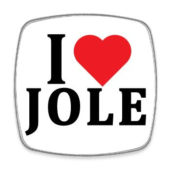t-shirt I love Jole t-shirt gift idea - Square fridge magnet - white - Front