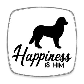 Happiness is my dog - Square fridge magnet - white - Front