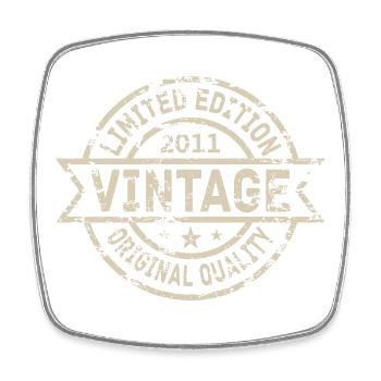 2011 Geboren Geburtstag Geburtsjahr Vintage - Viereckiger Kühlschrankmagnet - Weiß - Vorne