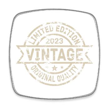 2023 Anniversaire Né Année de naissance millésime - Magnet carré - blanc - Devant