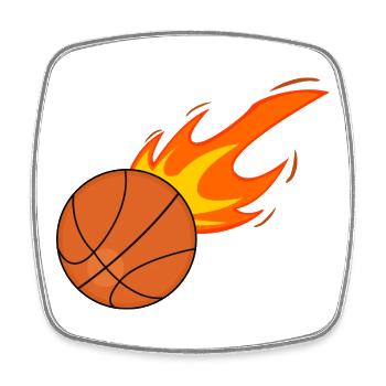 Basketball basketball players - Square fridge magnet - white - Front