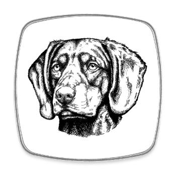 Brandelbracke Portrait - Magnet carré - blanc - Devant