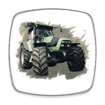 Agrotron K 110 - Viereckiger Kühlschrankmagnet - Weiß - Vorne