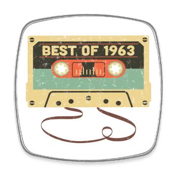 Best of 1963 60th birthday Awesome 60 years old - Square fridge magnet - white - Front