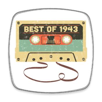 Best of 1943 80th birthday Awesome 80 years old - Square fridge magnet - white - Front