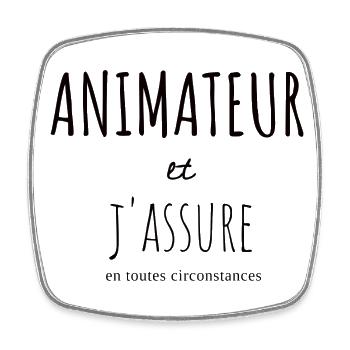 Cadeau animateur centre de loisirs - Magnet carré - blanc - Devant