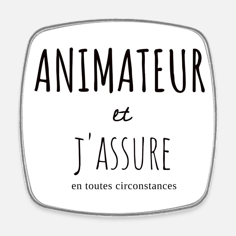 Cadeau animateur centre de loisirs - Magnet carré - blanc