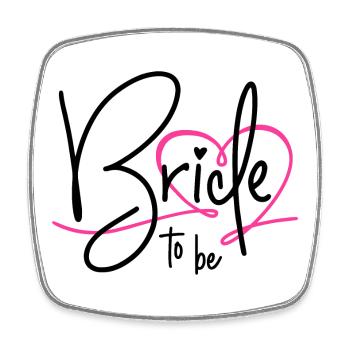 BRIDE TO BE HEART BACHELORETTE PARTY BRIDE - Square fridge magnet - white - Front