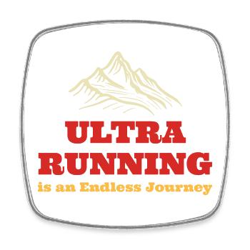 Ultra Running is an Endless Journe - Square fridge magnet - white - Front