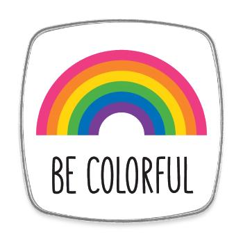 Pride Month LGBTQ - Be Colorful - Square fridge magnet - white - Front