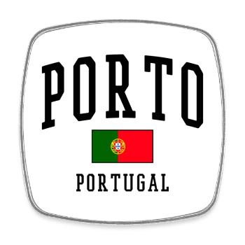 Drapeau de Porto Portugal – City Design - Magnet carré - blanc - Devant
