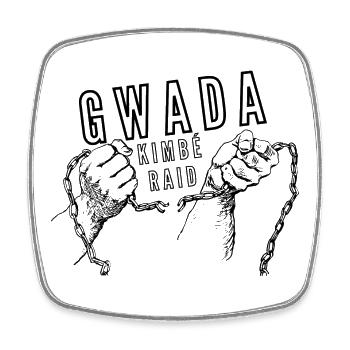 gwada - Magnet carré - blanc - Devant