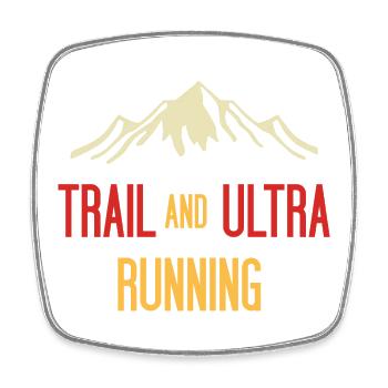Trail et Ultra Running - Magnet carré - blanc - Devant