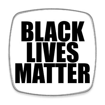BLACK LIVES MATTER - Square fridge magnet - white - Front
