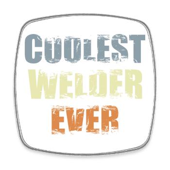 Cool welder - Square fridge magnet - white - Front