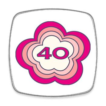HAPPY BIRTHDAY. JOYEUX ANNIVERSAIRE. ANNIVERSAIRE. - Magnet carré - blanc - Devant
