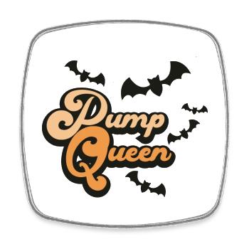 Pump Queen Bat Night - Viereckiger Kühlschrankmagnet - Weiß - Vorne