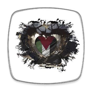 Free Palestina Heart - Square fridge magnet - white - Front